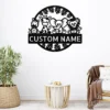 Custom Safari Animals Metal Sign Personalized Jungle Nursery Wall Art Decor Custom safari animals metal sign with personalized name, jungle nursery wall art and decor, perfect for baby rooms, children’s bedrooms, playrooms and gifts.