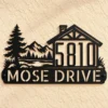Custom Address Metal Sign Personalized House Number Outdoor Home Decor Custom address metal sign featuring house numbers or family name, designed for outdoor home decor, front entrances, gates, fences, and exterior walls.