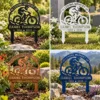 Custom Bicycle Memorial Metal Stake Sign Personalized Cyclist Grave Marker Custom bicycle memorial metal stake sign personalized with name and dates, cyclist cemetery grave marker for garden remembrance and pet-free sympathy tributes.