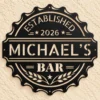 Custom Bottle Cap Metal Sign Personalized Bar Pub Man Cave Wall Decor Custom bottle cap metal sign personalized with bar or family name, unique metal wall decor for home bars, pubs, man caves, garages and game rooms.