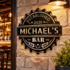 Custom Bottle Cap Metal Sign Personalized Bar Pub Man Cave Wall Decor Custom bottle cap metal sign personalized with bar or family name, unique metal wall decor for home bars, pubs, man caves, garages and game rooms.