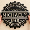Custom Bottle Cap Metal Sign Personalized Bar Pub Man Cave Wall Decor Custom bottle cap metal sign personalized with bar or family name, unique metal wall decor for home bars, pubs, man caves, garages and game rooms.
