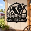 Custom Cow Metal Sign Personalized Farmhouse Cattle Kitchen Wall Decor Custom cow metal sign personalized with a family or farm name, featuring cattle-inspired wall art for farmhouse kitchens, barns, ranches, and country homes.