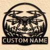 Custom Drone Metal Sign Aerial Art For Drone Pilots Custom drone metal sign in 16 gauge steel for aerial wall decor, personalized drone pilot plaque for tech lovers, studios, and office gift art.