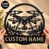 Custom Drone Metal Sign Aerial Art For Drone Pilots Custom drone metal sign in 16 gauge steel for aerial wall decor, personalized drone pilot plaque for tech lovers, studios, and office gift art.