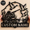 Custom Duck Hunting Metal Sign Personalized Mallard Cabin Wall Decor Custom duck hunting metal sign personalized with a name, featuring mallard-inspired laser-cut wall art for hunting cabins, lodges, garages, and man caves.