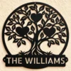 Custom Family Tree Metal Sign Personalized Art Family Name Decor Custom Family Tree Metal Sign in 16 gauge steel for custom family name wall decor, home plaque for wedding, housewarming and gift art.