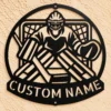 Custom Hockey Goalie Metal Sign Personalized Ice Hockey Wall Decor Custom hockey goalie metal sign personalized with player name and jersey number, ice hockey wall decor for bedrooms, locker rooms and goalie gifts.