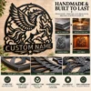 Custom Pegasus Metal Sign Personalized Winged Horse Fantasy Wall Decor Custom Pegasus metal sign personalized with name, majestic winged horse fantasy wall art for bedrooms, nurseries, Greek mythology enthusiasts and horse lovers.