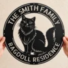 Custom Ragdoll Cat Metal Sign Personalized Pet Lover Wall Art Decor Custom Ragdoll cat metal sign personalized with cat name, Ragdoll silhouette wall art decor for cat lovers, pet owners, bedrooms, living rooms and gifts.
