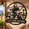 Custom Sheriff Metal Sign Personalized Western Cowboy Ranch Wall Decor Custom sheriff metal sign personalized with name or ranch text, Western cowboy wall decor for ranches, barns, cabins, saloons and Old West-themed homes.