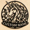 Custom Unicorn Metal Sign Personalized Girls Room Nursery Wall Decor Custom unicorn metal sign personalized with girl's name, magical unicorn wall art for baby nurseries, girls bedrooms, playrooms and unicorn lover gifts.