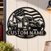 Custom Us Tow Truck Metal Sign Personalized Wrecker Towing Wall Decor Custom US tow truck metal sign personalized with towing company or driver name, American wrecker truck wall decor for garages, repair shops and towing gifts.