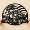 Custom Us Tow Truck Metal Sign Personalized Wrecker Towing Wall Decor Custom US tow truck metal sign personalized with towing company or driver name, American wrecker truck wall decor for garages, repair shops and towing gifts.