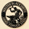 Personalized Blacksmith Metal Sign Forge Workshop Decor Personalized Blacksmith Metal Sign in 16 gauge steel for forge workshop wall decor, custom metalworker plaque and industrial craft gift.