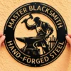 Personalized Blacksmith Metal Sign Forge Workshop Decor Personalized Blacksmith Metal Sign in 16 gauge steel for forge workshop wall decor, custom metalworker plaque and industrial craft gift.