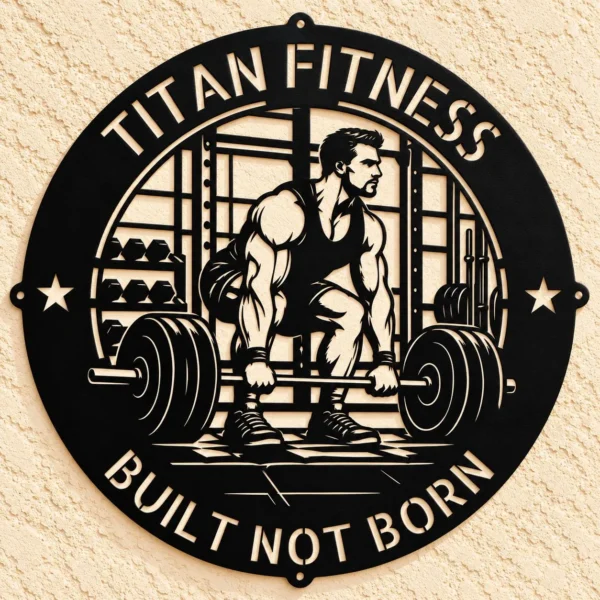 Personalized deadlift metal sign made from 16 gauge steel. Custom name gym wall art, perfect for home gyms, powerlifters, and fitness gifts.