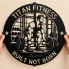 Personalized deadlift metal sign made from 16 gauge steel. Custom name gym wall art, perfect for home gyms, powerlifters, and fitness gifts.