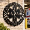 Personalized Emt Metal Art Sign Custom Paramedic Gift Decor Personalized EMT Metal Art Sign in 16 gauge steel for paramedic decor, custom emergency medical technician plaque and first responder gift.