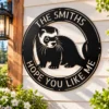 Personalized Ferret Metal Art Sign Custom Pet Wall Decor Personalized ferret metal art sign in 16 gauge steel for pet wall decor, custom ferret lover plaque for home, laser cut animal gift sign.