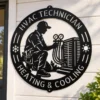 Personalized Hvac Technician Metal Sign Custom Heating Cooling Wall Decor Personalized HVAC technician metal sign in 16 gauge steel for heating and cooling service wall decor, custom repair shop plaque and trade gift.