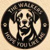 Personalized Labrador Retriever Dog Sign Custom Family Name Metal Decor Personalized Labrador Retriever Dog Sign in 16 gauge steel for pet wall decor, custom family name plaque for home and dog lover gift art.