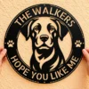 Personalized Labrador Retriever Dog Sign Custom Family Name Metal Decor Personalized Labrador Retriever Dog Sign in 16 gauge steel for pet wall decor, custom family name plaque for home and dog lover gift art.