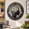 Personalized neurologist metal sign made from 16 gauge steel, custom medical office wall decor for doctors and clinics.