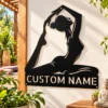 Personalized Pilates metal sign in 16 gauge steel for fitness studio wall decor, custom gym plaque for instructors, home gym and gift art.
