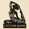 Personalized Yoga Metal Sign Serenity Wall Decor Personalized yoga metal sign made from 16 gauge steel. Custom serenity wall decor for yoga studios, meditation rooms, and thoughtful instructor gifts.